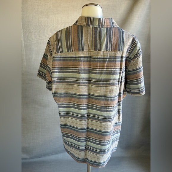 Large goodfellow cotton button down short sleeve casual shirts - Picture 2 of 5